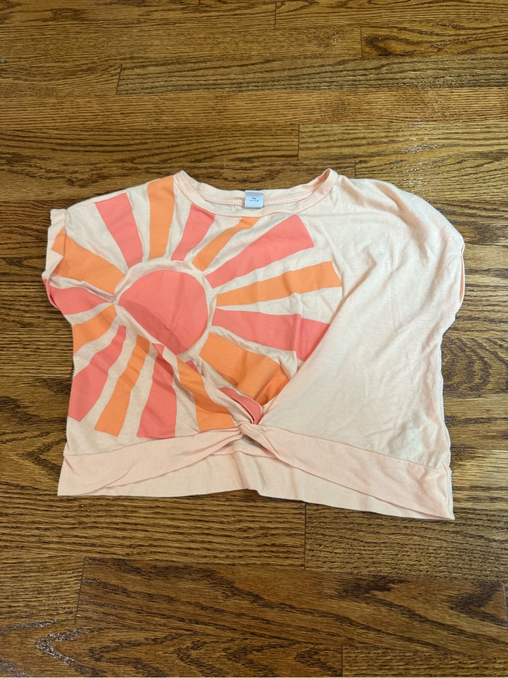 Old Navy Peach & Coral Sun Twist Crop Top girls size 8